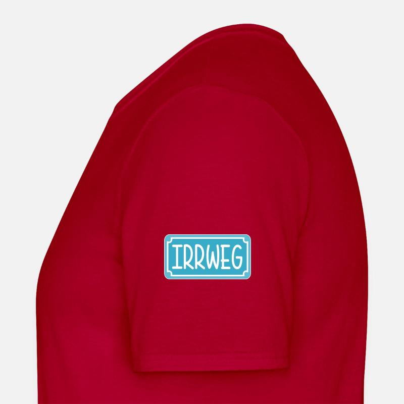 Irrweg Schild - Männer T-Shirt - Rot