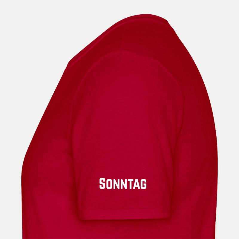 Sonntag Wochentag als Text Männer T-Shirt