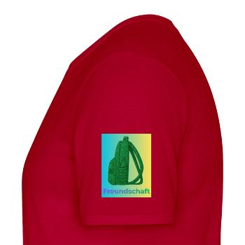 Freundschaft Glitzer Rucksack grün - Männer T-Shirt - Rot - Links - AI Model Male 178 dark (178cm)