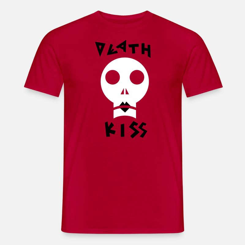 Todeskuss (anpassbare Farben) - Männer T-Shirt - Rot