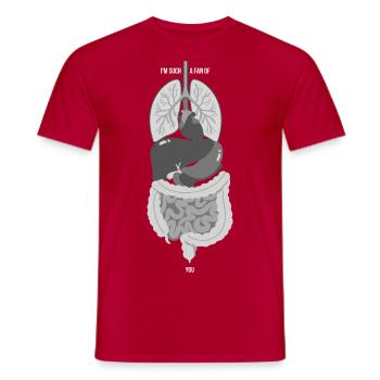 I m such a fan of you - Männer T-Shirt - Rot - Vorne - AI Model Male 178 dark (178cm)