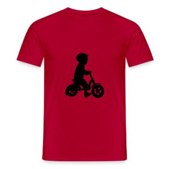 Vélo enfant vélo - T-shirt homme - rouge - Devant - AI Model Male 178 dark (178cm)