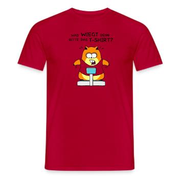 Fettes Hamster Shirt - Männer T-Shirt - Rot - Vorne - AI Model Male 178 dark (178cm)