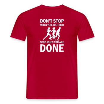 Triathlon Natation Vélo Run Marathon - T-shirt homme - rouge - Devant - AI Model Male 178 dark (178cm)