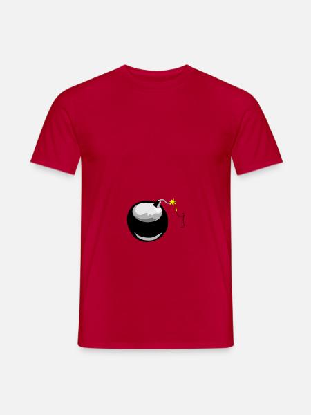 Cartoon Bomb lightened - Men's T-Shirt - red