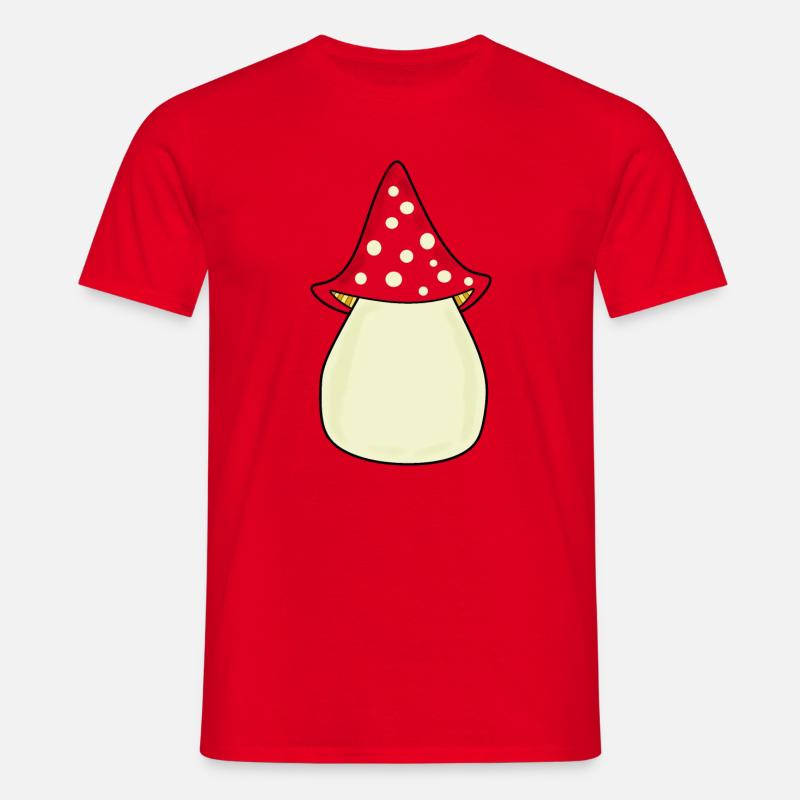 Mushroom Toadstool Pattern Personalizable Gift - Men's T-Shirt - red