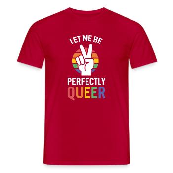 Mois de la fierté - Laisse-moi être parfaitement queer - T-shirt homme - rouge - Devant - AI Model Male 178 dark (178cm)