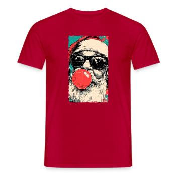 Weihnachtsmann Portät Weihnachten Lustig - Männer T-Shirt - Rot - Vorne - AI Model Male 178 dark (178cm)