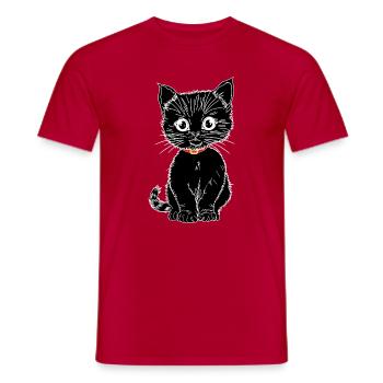 schwarz - Männer T-Shirt - Rot - Vorne - AI Model Male 178 dark (178cm)