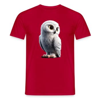 Snowy Owl White Owl Owl Owl Owl Snow Owl - Men's T-Shirt - red - Front - AI Model Male 178 dark (178cm)
