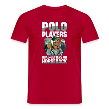 Polo Players Determined Heroes on the - Men's T-Shirt - red - Front - AI Model Male 178 dark (178cm)