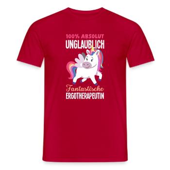 Fantastische Ergotherapeutin - Männer T-Shirt - Rot - Vorne - AI Model Male 178 dark (178cm)