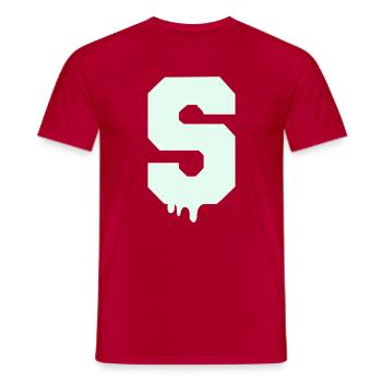 S Tropfen - Männer T-Shirt - Rot - Vorne - AI Model Male 178 dark (178cm)