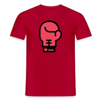 LOVE BOXING - T-shirt homme - rouge - Devant - AI Model Male 178 dark (178cm)