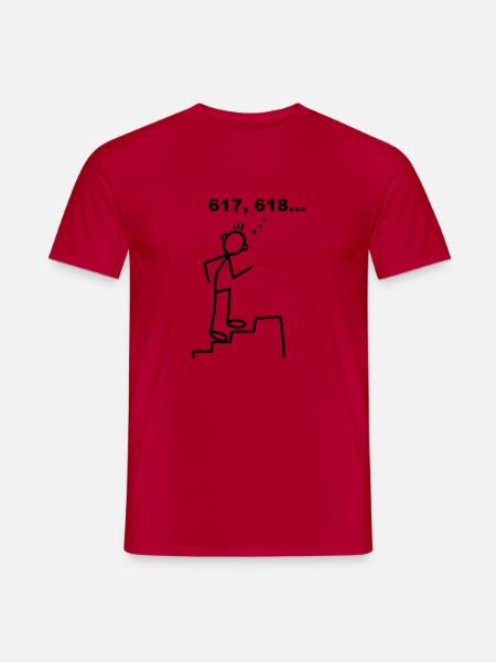 Treppensteigen - Stufen - Männer T-Shirt - Rot