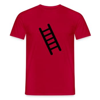 leiter__f1 - T-shirt homme - rouge - Devant - AI Model Male 178 dark (178cm)