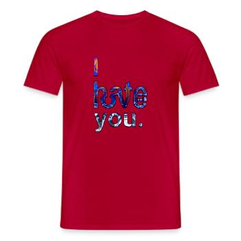 Loser lover drôle mème clown geek déteste l’amour - T-shirt homme - rouge - Devant - AI Model Male 178 dark (178cm)