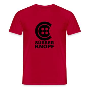 Süsser Knopf - Männer T-Shirt - Rot - Vorne - AI Model Male 178 dark (178cm)