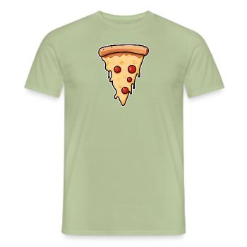 Pepperoni fondant - T-shirt homme - vert sauge - Devant - AI Model Male 178 light (178cm)