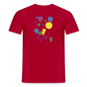 Bunte Ballone - Männer T-Shirt - Rot - Vorne - AI Model Male 178 dark (178cm)