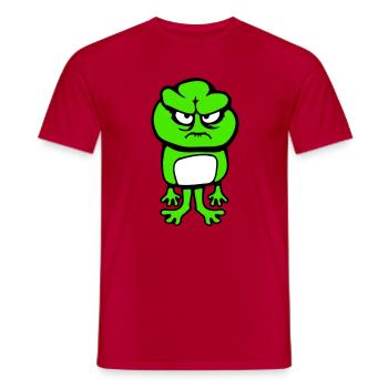 frog angry angry angry angry unhappy upset cute - Men's T-Shirt - red - Front - AI Model Male 178 dark (178cm)