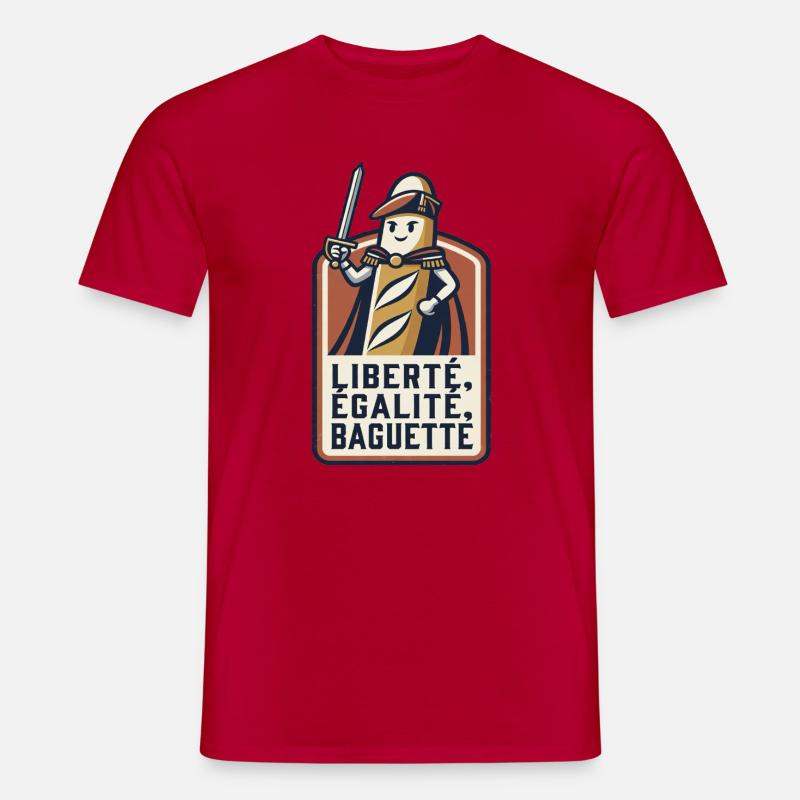 La baguette patriote 🇫🇷 - T-shirt homme - rouge