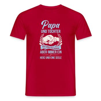 Papa und Tochter: Herz und Seele - Männer T-Shirt - Rot - Vorne - AI Model Male 178 dark (178cm)