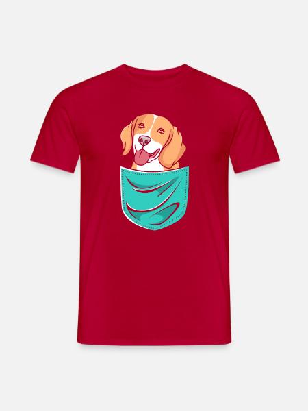 Beagle Mama Mutter Hundemama - Männer T-Shirt - Rot