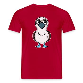 Blaufußtölpel Vogel Meeresvogel - Männer T-Shirt - Rot - Vorne - AI Model Male 178 dark (178cm)