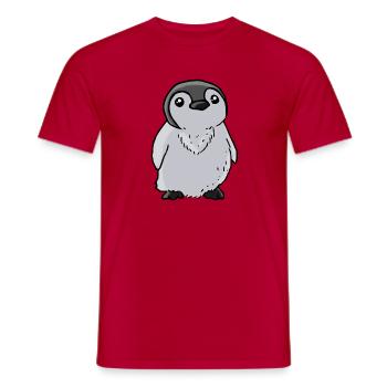 Pinguin Baby - Männer T-Shirt - Rot - Vorne - AI Model Male 178 dark (178cm)
