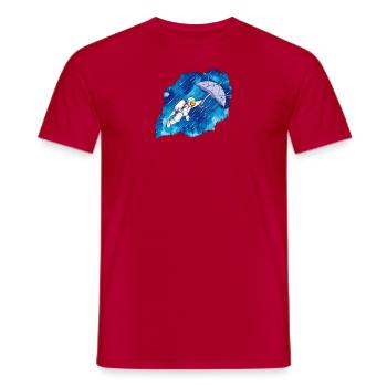 Shooting Star Shower - Men's T-Shirt - red - Front - AI Model Male 178 dark (178cm)