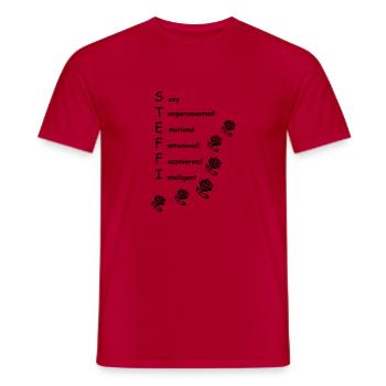 steffi2 - Men's T-Shirt - red - Front - AI Model Male 178 dark (178cm)