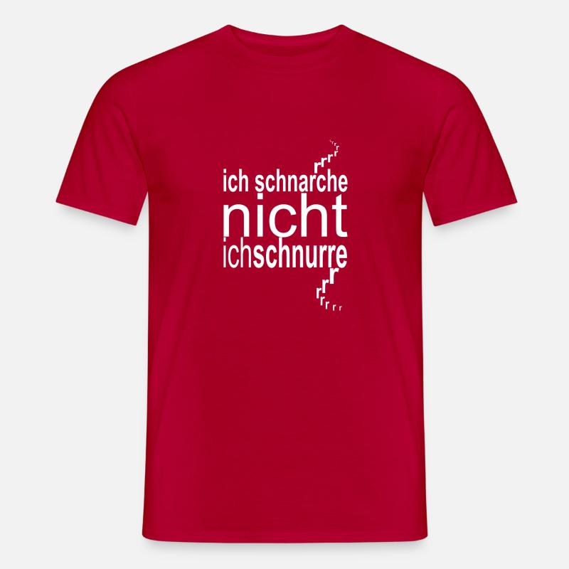 ichSchnarcheNichtw - Männer T-Shirt - Rot