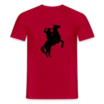 Cowboy - Männer T-Shirt - Rot - Vorne - AI Model Male 178 dark (178cm)