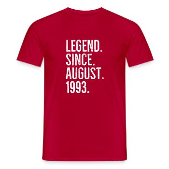 Légende depuis août 1993 - T-shirt homme - rouge - Devant - AI Model Male 178 dark (178cm)