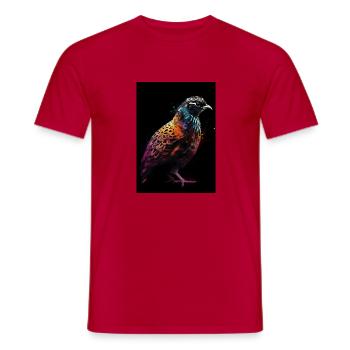 Quail Colorful - Männer T-Shirt - Rot - Vorne - AI Model Male 178 dark (178cm)