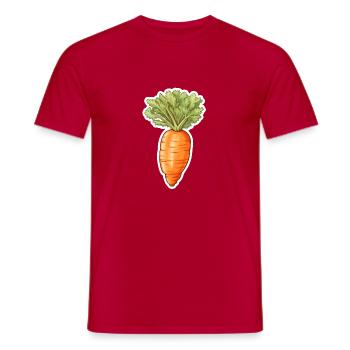 Carrot or carrot - Men's T-Shirt - red - Front - AI Model Male 178 dark (178cm)