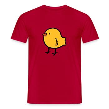 chick - Men's T-Shirt - red - Front - AI Model Male 178 dark (178cm)