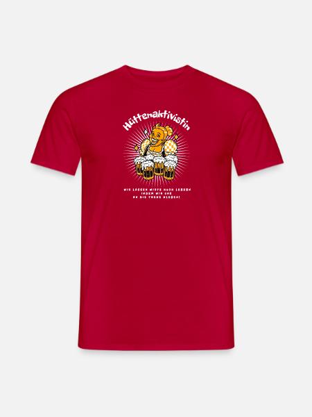 Hüttenaktivistin für Dunkel - Männer T-Shirt - Rot