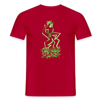 Neon Graffiti Bass Beast - Men's T-Shirt - red - Front - AI Model Male 178 dark (178cm)
