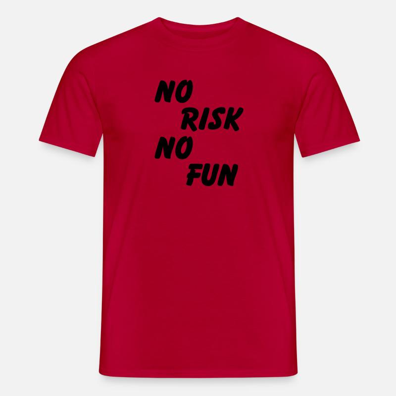 No risk, no fun - Männer T-Shirt - Rot