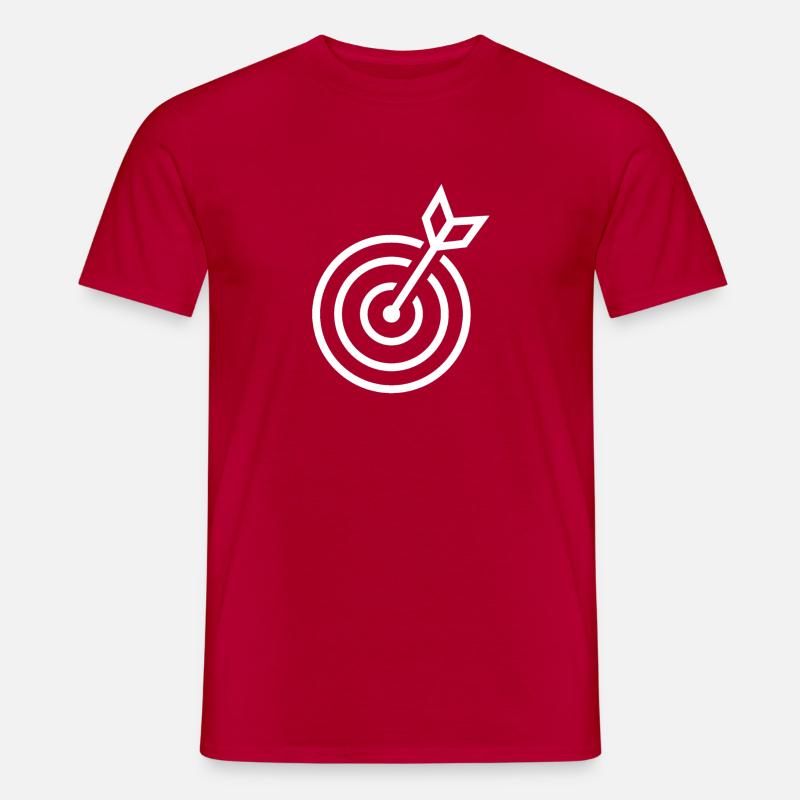 Zielscheibe mit Pfeil - Männer T-Shirt - Rot