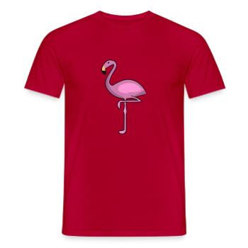 flamant - T-shirt homme - rouge - Devant - AI Model Male 178 dark (178cm)
