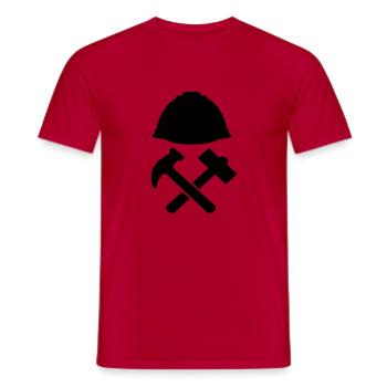 construction worker - Männer T-Shirt - Rot - Vorne - AI Model Male 178 dark (178cm)