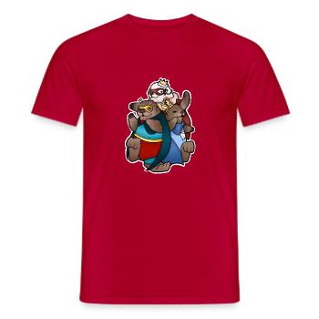 TAZZ TALKS | Fourronneurs - T-shirt homme - rouge - Devant - AI Model Male 178 dark (178cm)