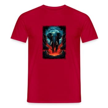 citations de chien plage bday geek bébé éléphant présent - T-shirt homme - rouge - Devant - AI Model Male 178 dark (178cm)