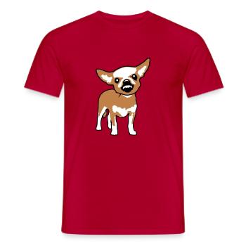 Chihuahua Kleiner Hund Böse Knirschen Nervig Wut - Männer T-Shirt - Rot - Vorne - AI Model Male 178 dark (178cm)