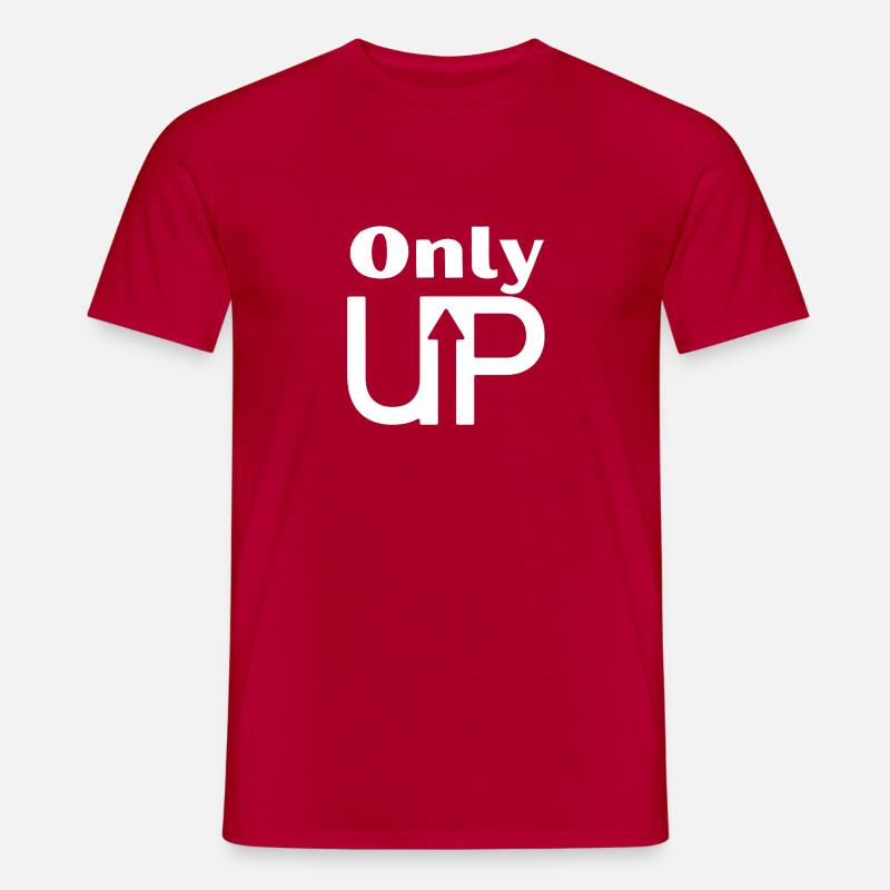 Only up white - Männer T-Shirt - Rot