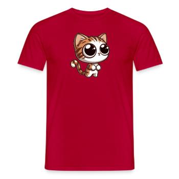 Baby-Katze - Männer T-Shirt - Rot - Vorne - AI Model Male 178 dark (178cm)