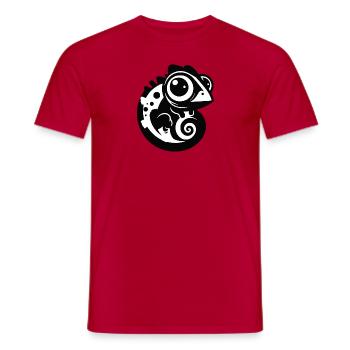 Baby Chamäleon - Männer T-Shirt - Rot - Vorne - AI Model Male 178 dark (178cm)